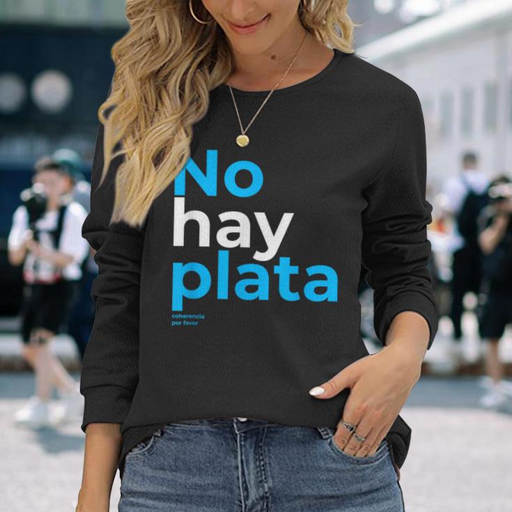 Javier Milei No Hay Plata Coherencia Por Favor Libertarismo Langarmshirts Geschenke für Sie