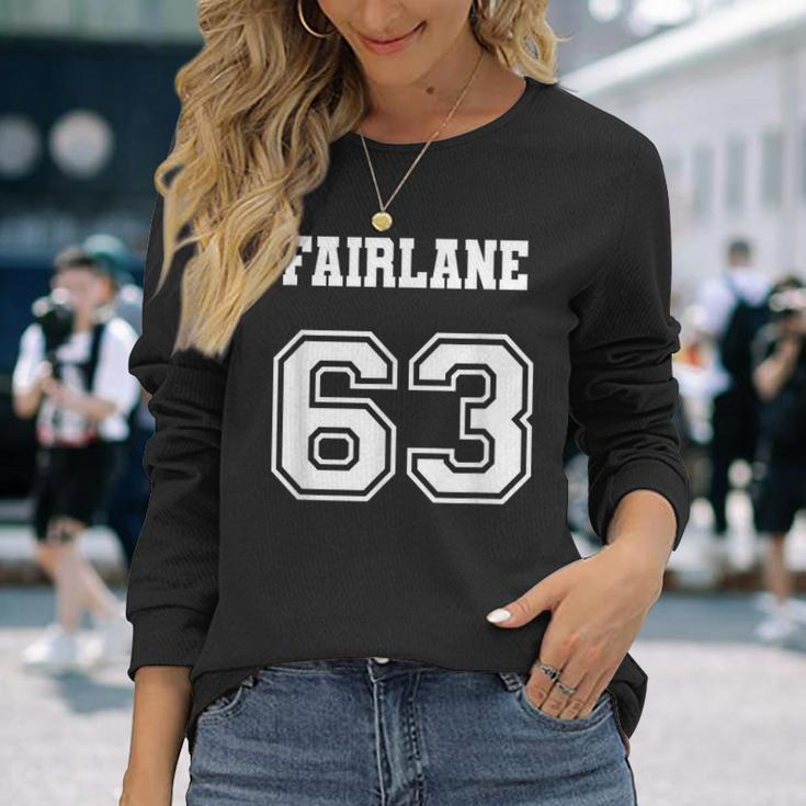 Jersey Style 63 1963 Fairlane Old School Classic Muscle Car Long Sleeve T-Shirt Gifts for Her