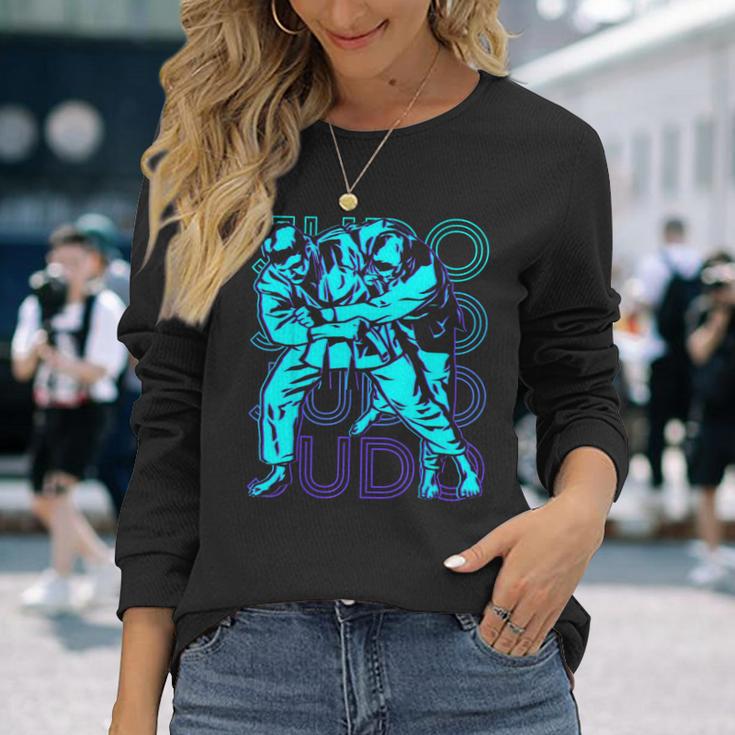 Judo Retro S Langarmshirts Geschenke für Sie