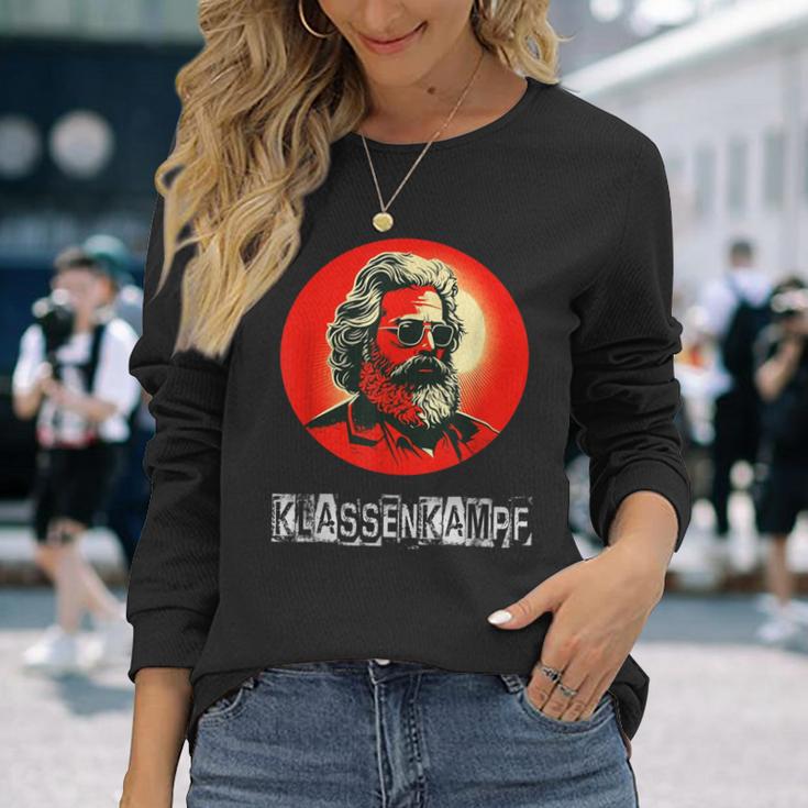 Karl Marx Socialist Communist Langarmshirts Geschenke für Sie