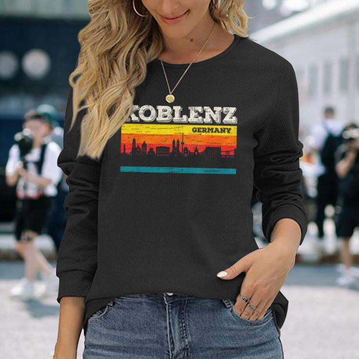 Koblenz Skyline Langarmshirts Geschenke für Sie