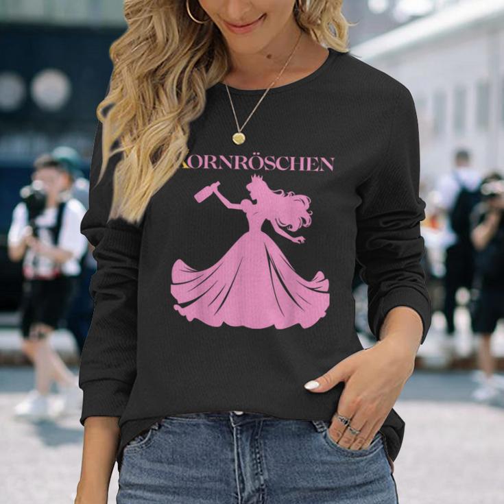 Kornröschen Saufen Prinzessin Alkohol Party Malle Feiern Jga Langarmshirts Geschenke für Sie