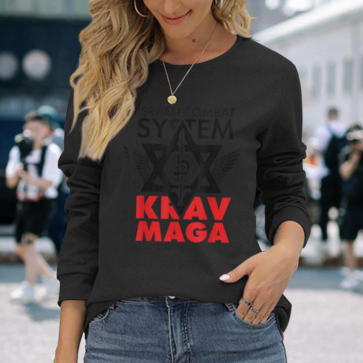 Krav Maga Israeli Combat System Gray Langarmshirts Geschenke für Sie