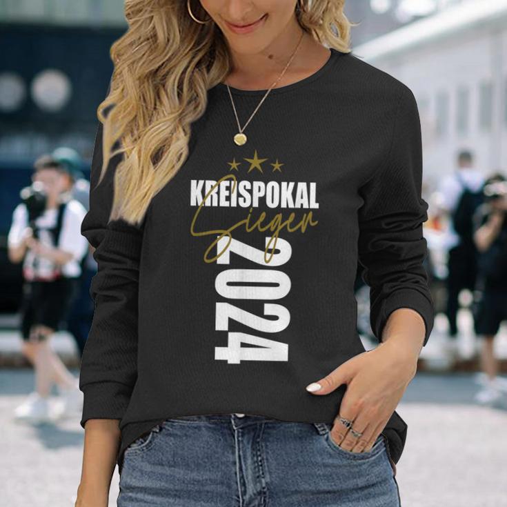 Kreispokal Sieger 2024 Motive Fußball Pokalsieger Outfit Fun Langarmshirts Geschenke für Sie