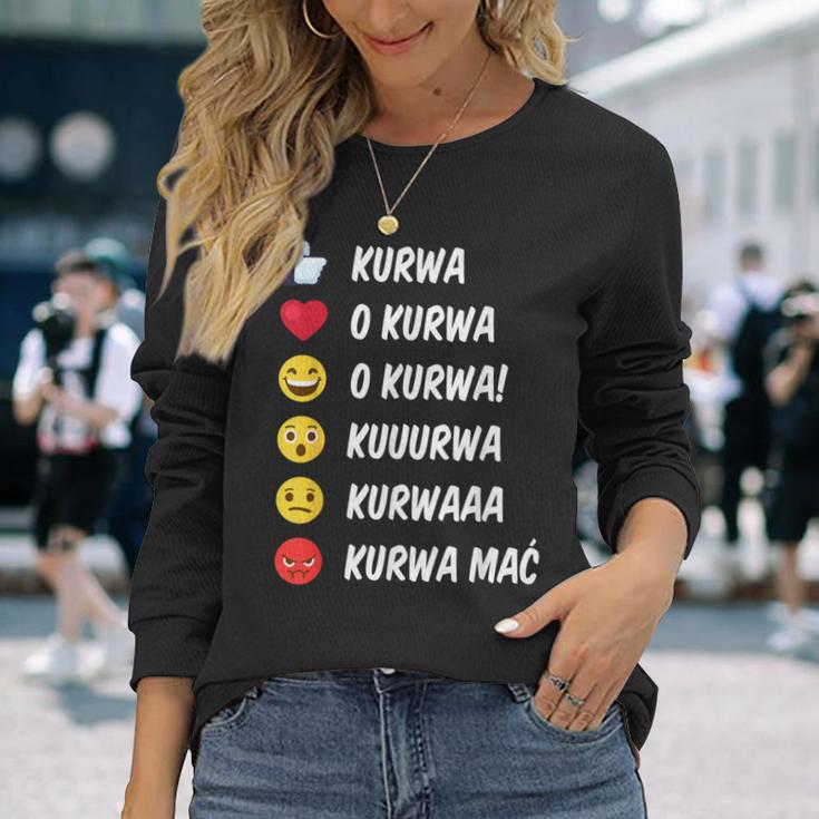 Kurwa Mac Polish Slang For Poland Langarmshirts Geschenke für Sie