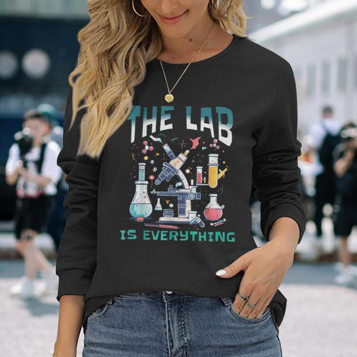 The Lab Is Everything Medical Lab Tech Lab Week 2024 Long Sleeve T-Shirt Gifts for Her