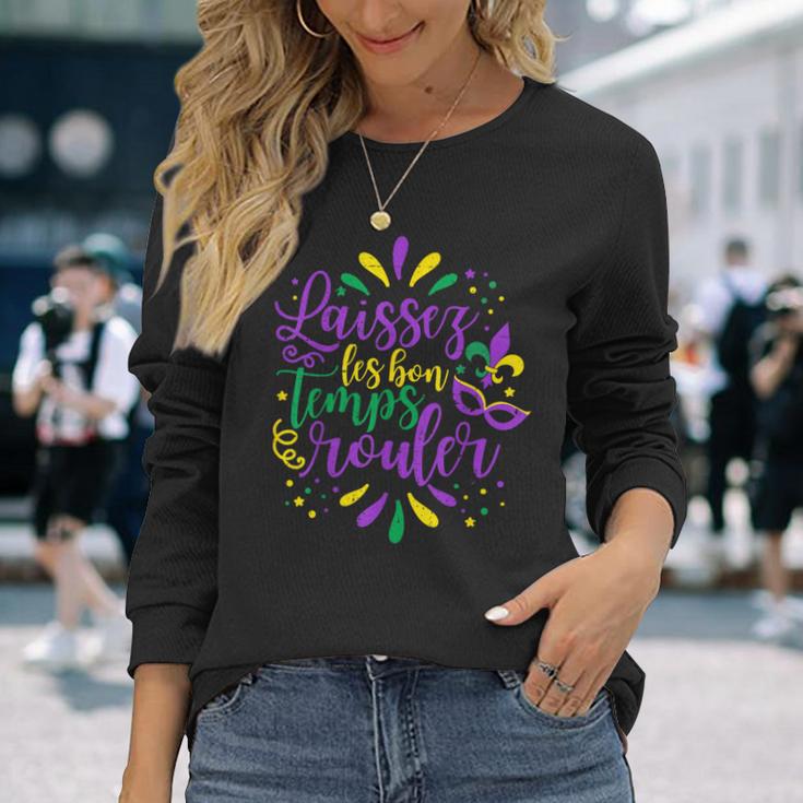 Laissez Les Bons Temps Rouler Mardi Gras New Orleans Long Sleeve T-Shirt Gifts for Her