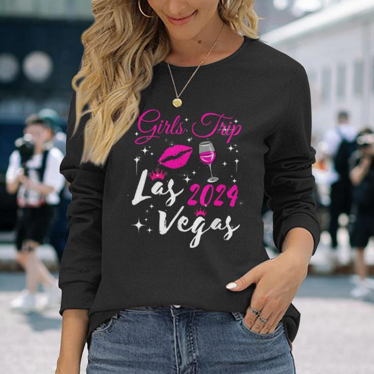 Las Vegas Girls Trip 2024 Girls Weekend Friend Matching Long Sleeve T-Shirt Gifts for Her