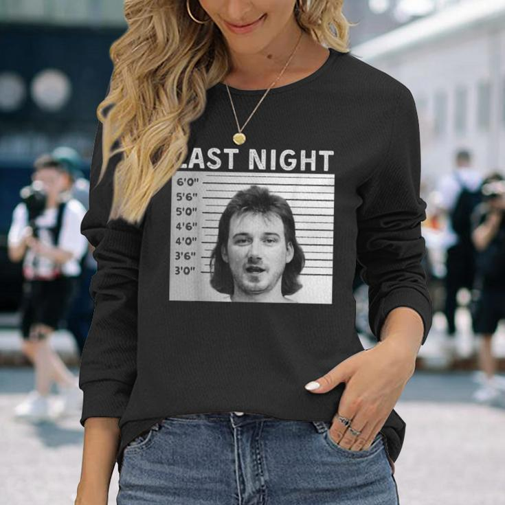 Last Night Hot Of Morgan Trending Shot Long Sleeve T-Shirt Gifts for Her