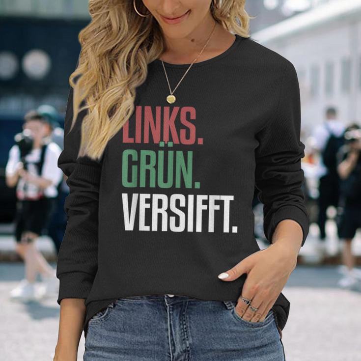 Left Green Versifft Ironic Anti-Rassism Langarmshirts Geschenke für Sie