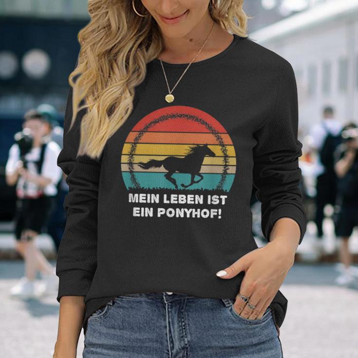 My Life Is A Ponyhfof Ich Liebe Mein Pferd Pony Langarmshirts Geschenke für Sie