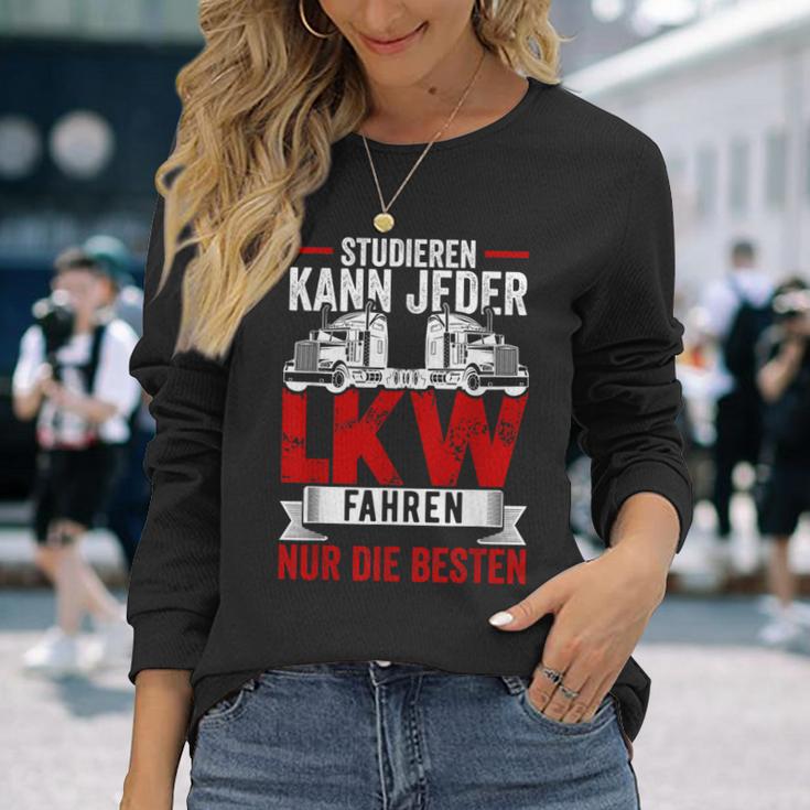 Lorry Driver Studier Kann Jeder Lruck Fahren Nur Die Beste S Langarmshirts Geschenke für Sie