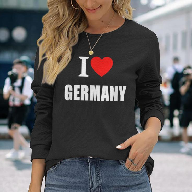 I Love Germany Deutschland Sunshine German Summer Holiday Langarmshirts Geschenke für Sie
