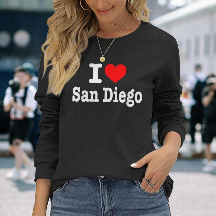 I Love San Diego I Heart San Diego Long Sleeve T-Shirt Gifts for Her