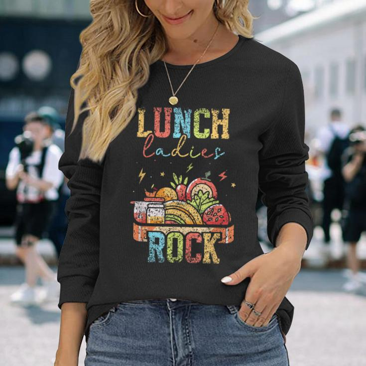Lunch Ladies Rock School Cafeteria Service Lunch Lady Long Sleeve T-Shirt Gifts for Her