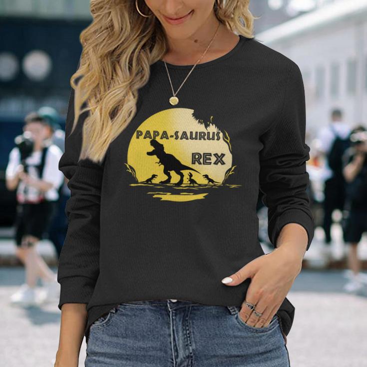 Lustiges Dino Papa-Saurus Rex Dinosaurier Papa Langarmshirts Geschenke für Sie