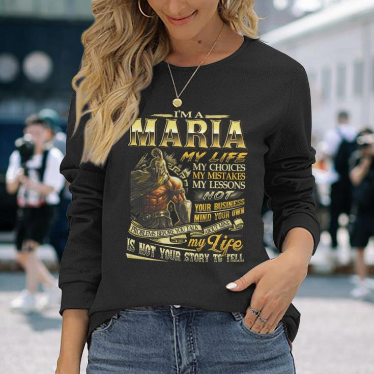 Maria Family Name Maria Last Name Team Long Sleeve T-Shirt Gifts for Her