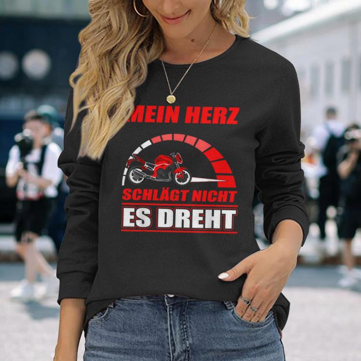 Mein Herz Schlägt Nicht Es Dreh- Motorcycle Biker Langarmshirts Geschenke für Sie