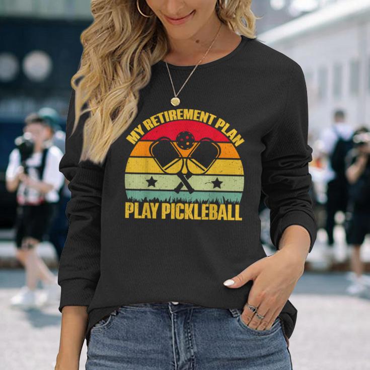 Meine Altersvorsorge Spielen Sie Pickleball Paddleball Player Lustig Langarmshirts Geschenke für Sie