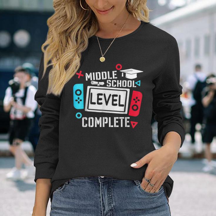 Middle School Level Complete Class Of 2024 Graduation Long Sleeve T-Shirt Gifts for Her