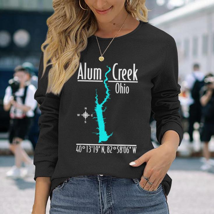 Modern Alum Creek Ohio Long Sleeve T-Shirt Gifts for Her