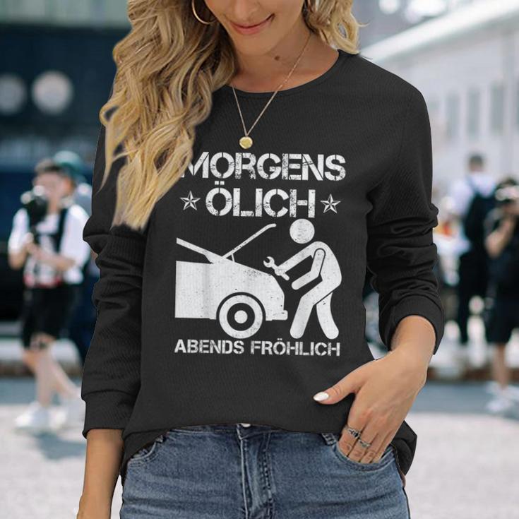 Morning Ölich Abends Fröhlich Car Mechanic Langarmshirts Geschenke für Sie