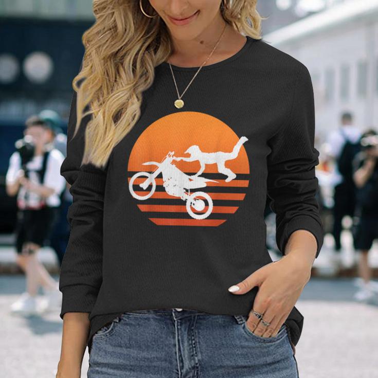 Motocross Sunset Supercross Fmx Dirt Bike Rider Long Sleeve T-Shirt Gifts for Her