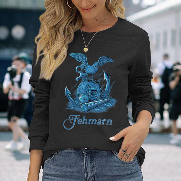 Möwe Auf Schädel Insel Fehmarn Langarmshirts Geschenke für Sie