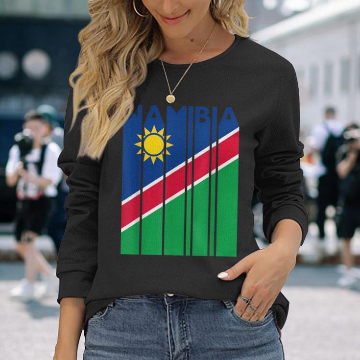 Namibian Flag Namibia Vintage Namibia Langarmshirts Geschenke für Sie