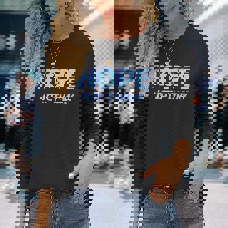 Nein Heute Nicht Magic Tcg Blue Mana Langarmshirts Geschenke für Sie