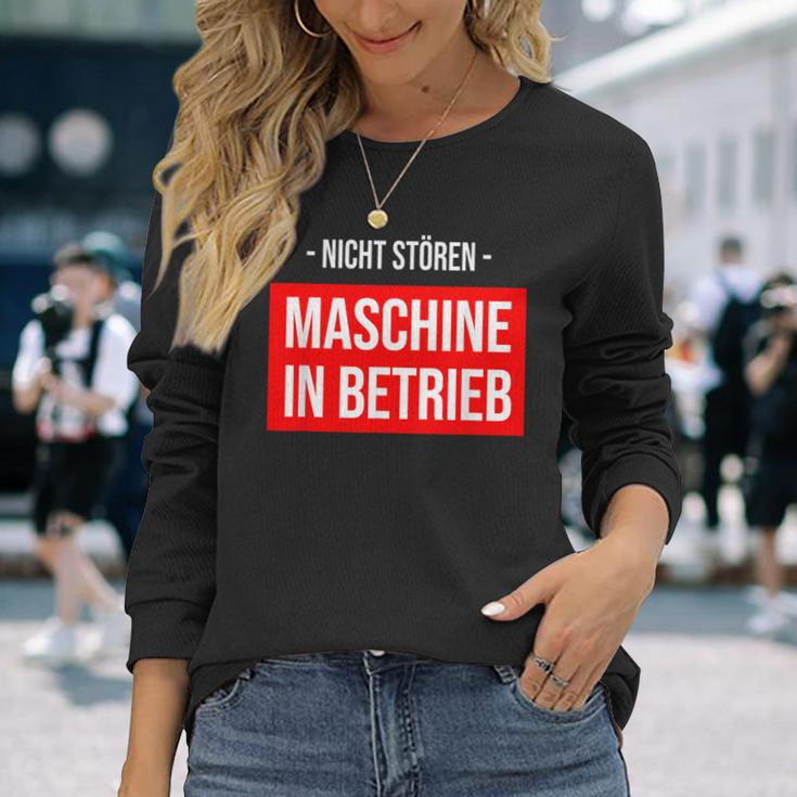 Nicht Stören Maschinen German Text Langarmshirts Geschenke für Sie