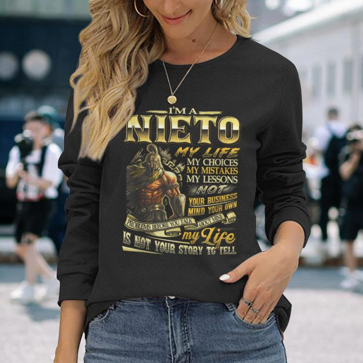 Nieto Family Name Nieto Last Name Team Long Sleeve T-Shirt Gifts for Her