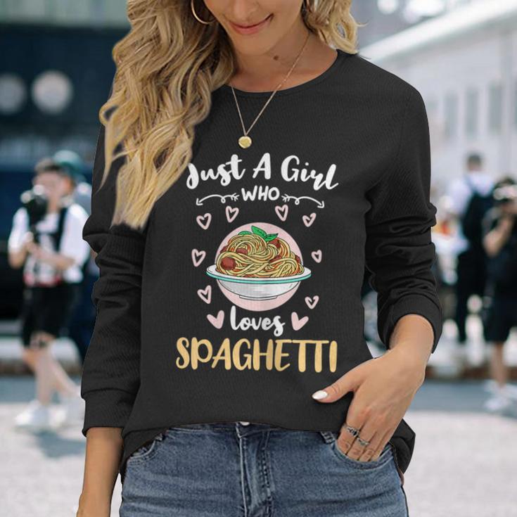 Nur Ein Mädchen Das Spaghetti Liebt Langarmshirts Geschenke für Sie