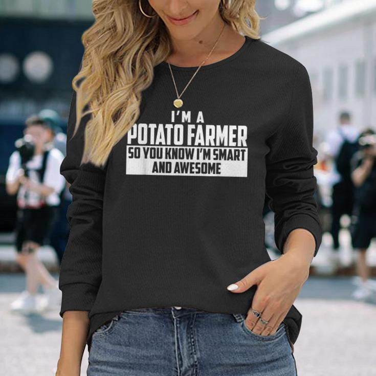 The Official Smart And Awesome Potato Farmer Long Sleeve T-Shirt Gifts for Her