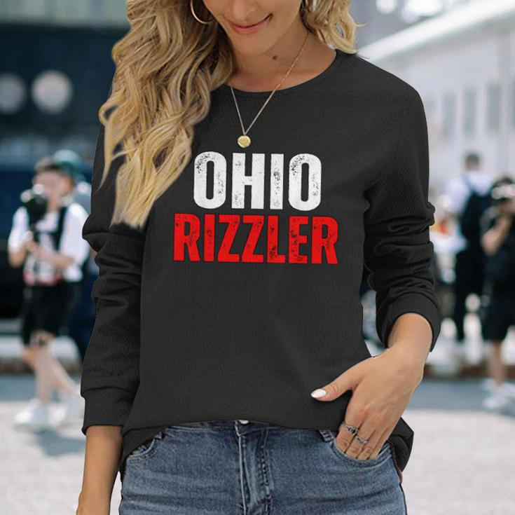 Ohio Rizzler Ohio Rizz Ironic Meme Quote Long Sleeve T-Shirt Gifts for Her