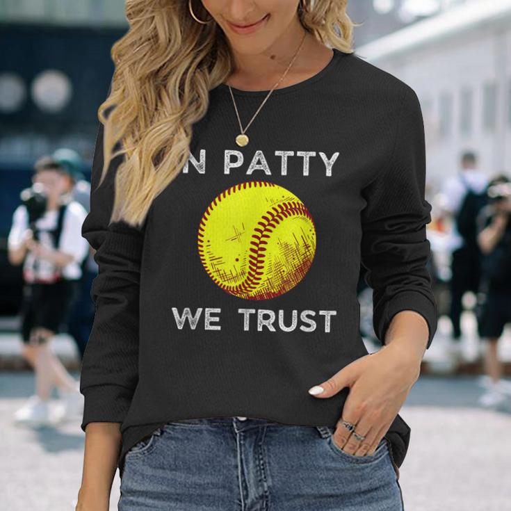 Oklahoma In Patty We Trust Softball Boomer Long Sleeve T-Shirt Gifts for Her