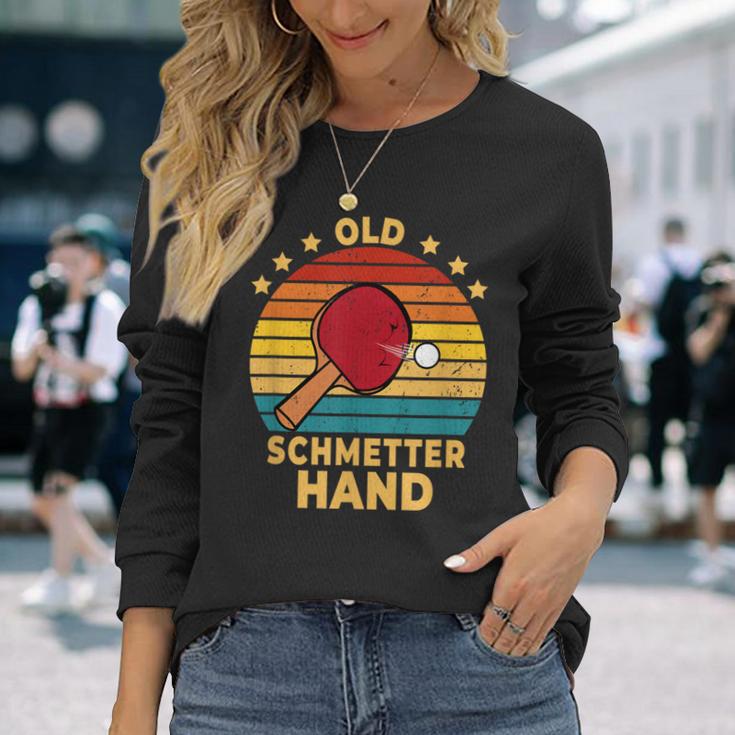 Old Butterhand Table Tennis Games Langarmshirts Geschenke für Sie