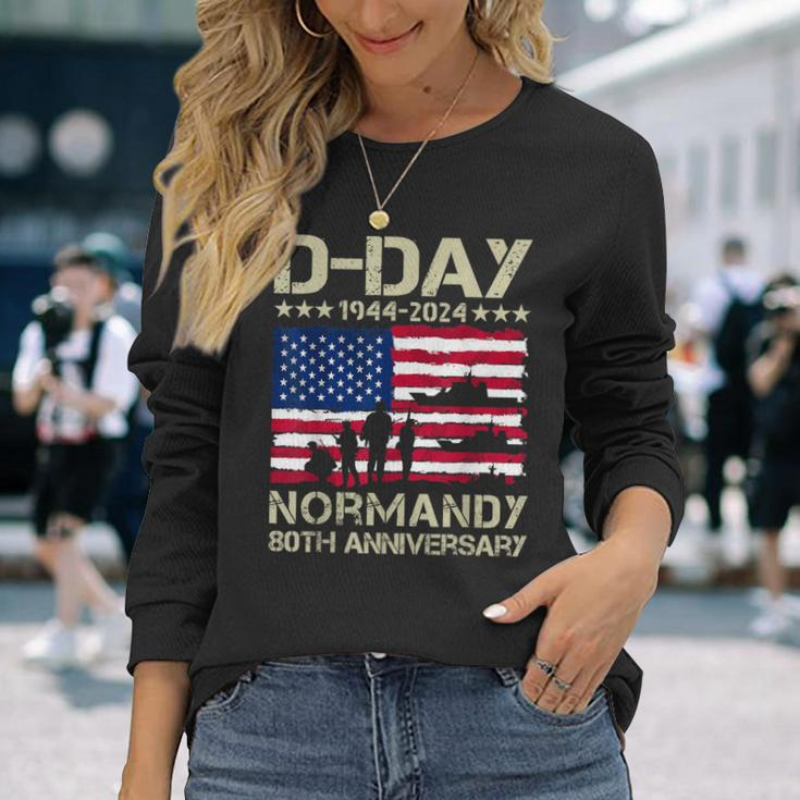 Operation Overlord 1944 D-Day 2024 80Th Anniversary Normandy Long Sleeve T-Shirt Gifts for Her