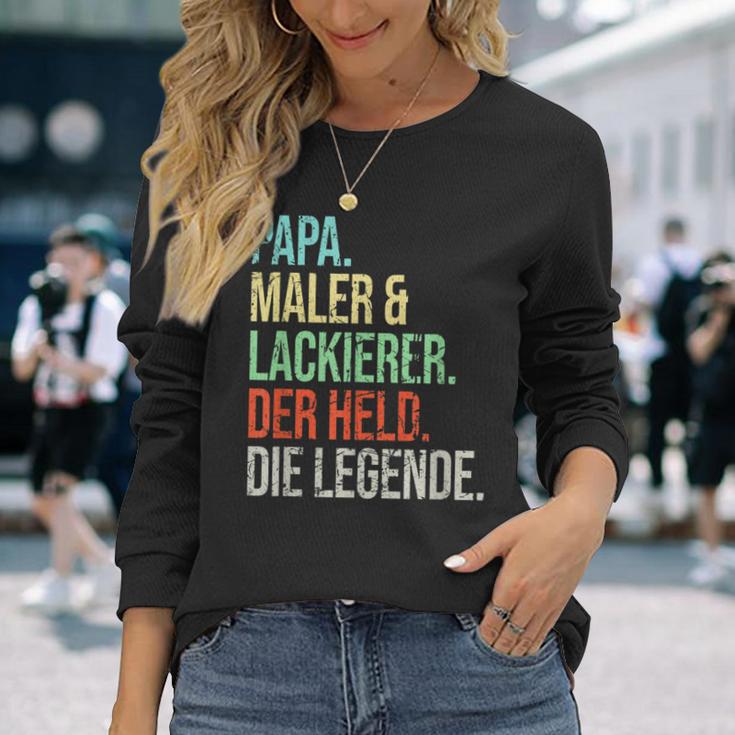 Painter And Painter Dad Legend Fatherintage Langarmshirts Geschenke für Sie