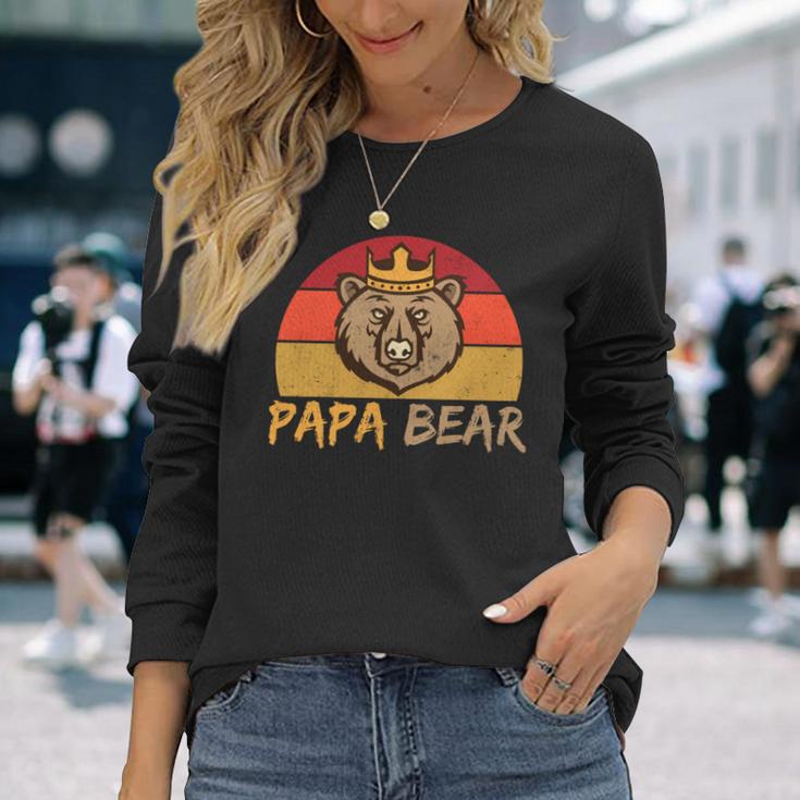 Papa Bär Papa Wildingatertagintage Langarmshirts Geschenke für Sie