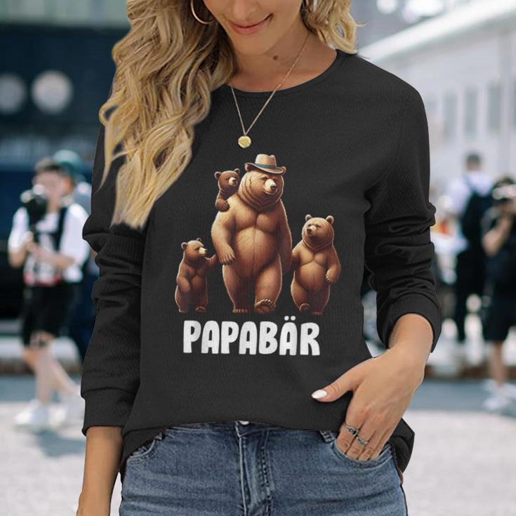 Papa Bärater 3 Kinder Familien Papaatertag Langarmshirts Geschenke für Sie