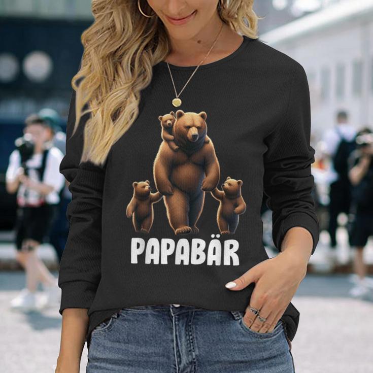 Papa Bärater 3 Kinder Papa Familienatertag Langarmshirts Geschenke für Sie