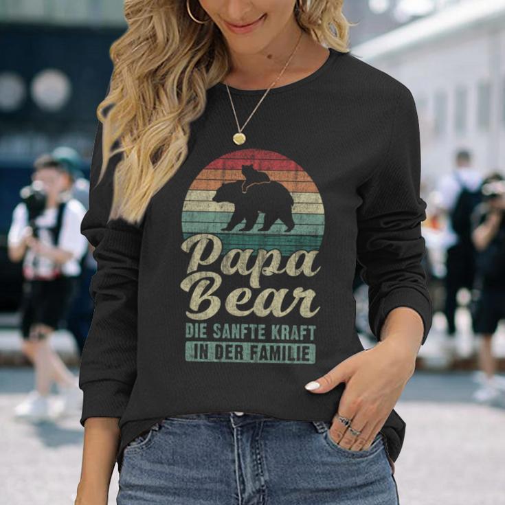 Papa Bear 1 Bären-Welpe Papa 1 Kindatertag Bär Langarmshirts Geschenke für Sie