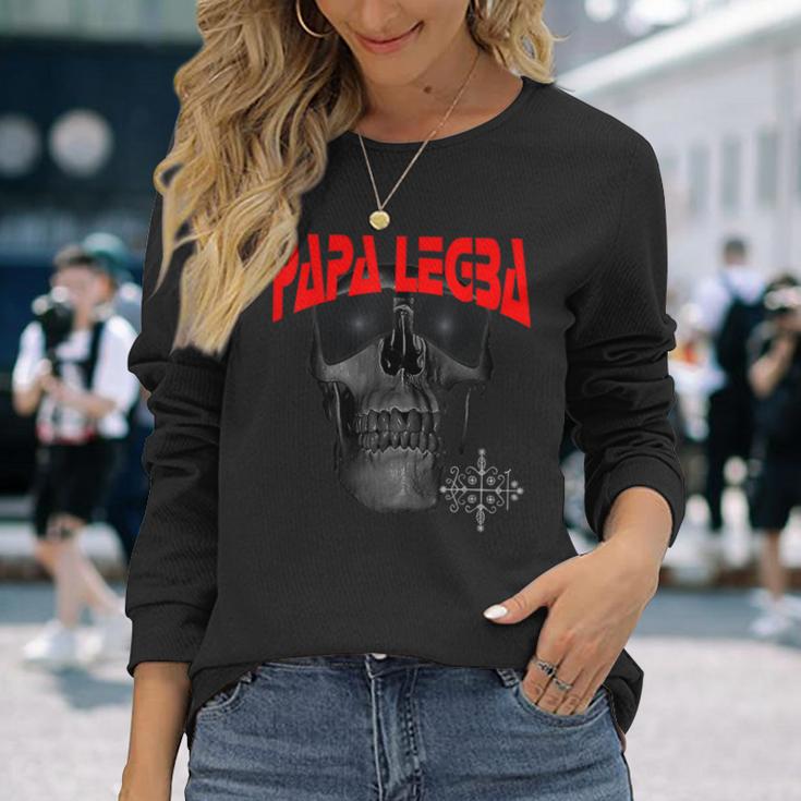 Papa Legba Lwa Papa Legbaoodoo Hoodo Loaeve S Langarmshirts Geschenke für Sie