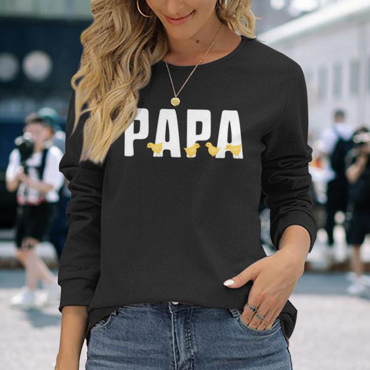 Papa Mit Seinen Küken Geschenkatertag Ankündigung Baby Langarmshirts Geschenke für Sie