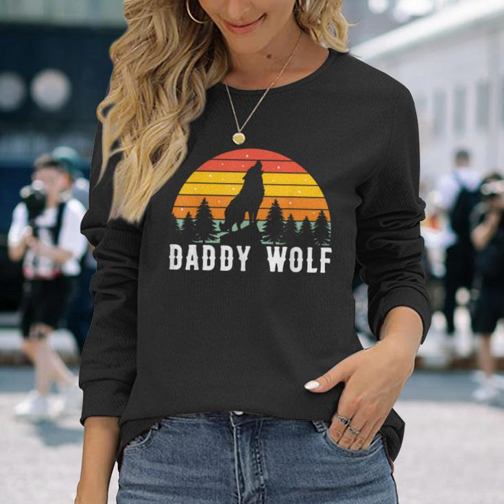 Papa Wolf Für Liebhaber Wölfe Tierweltatertag Langarmshirts Geschenke für Sie