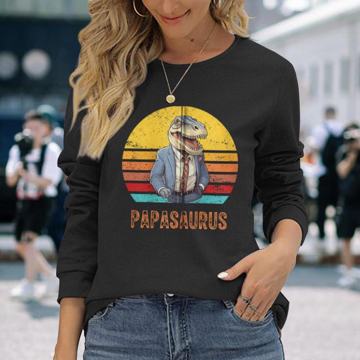 Papasaurus Papaatertag Bester T-Rex Papaatertagater Kapuzenjacke Langarmshirts Geschenke für Sie