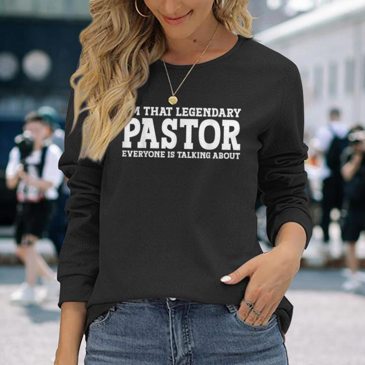 Pastor Surname Team Family Last Name Pastor Long Sleeve T-Shirt Gifts for Her