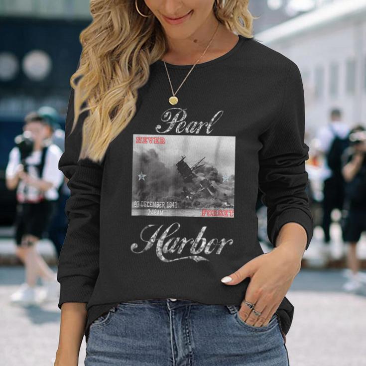 Pearl HarborNavy Veteran Long Sleeve T-Shirt Gifts for Her