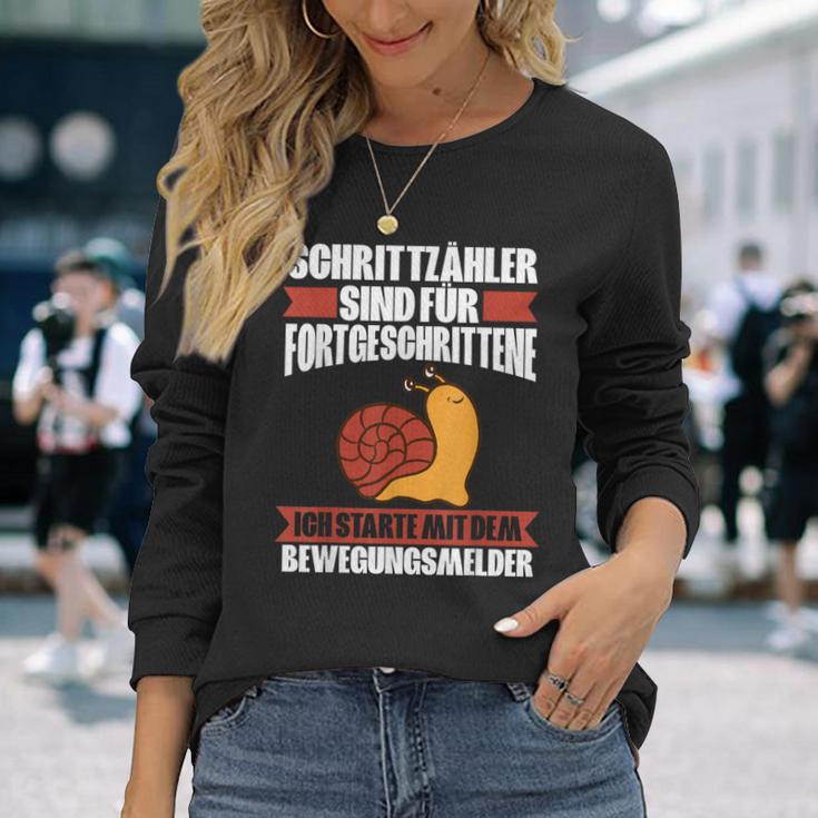 Pedometer Sind Für Fortgeschritten Humour Slogan Black Langarmshirts Geschenke für Sie